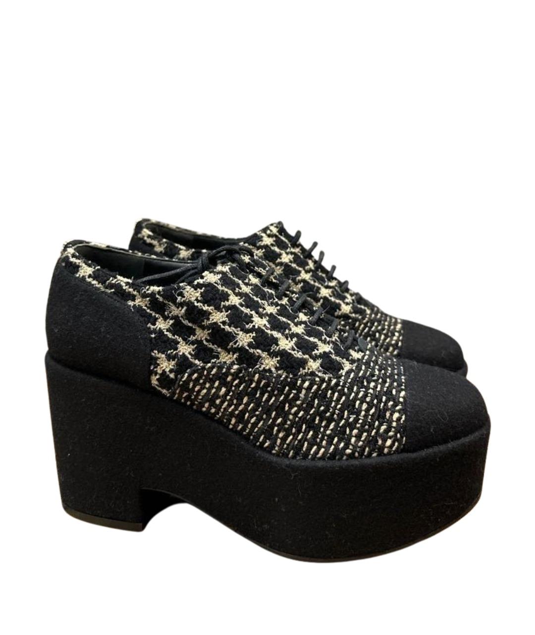 CHANEL Черные кожаные туфли, фото 1