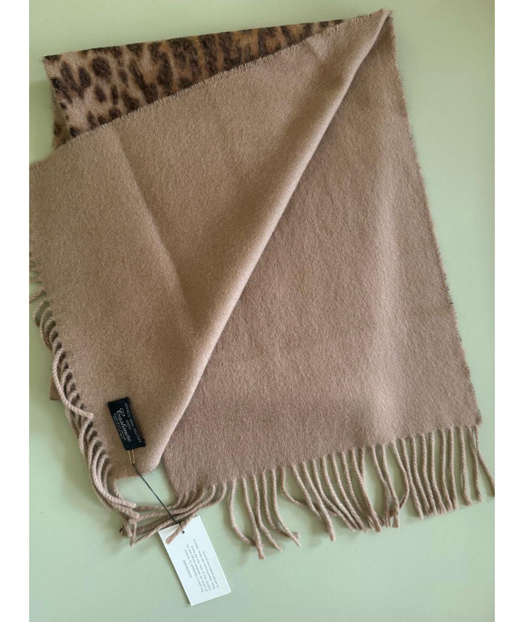 DRIES VAN NOTEN Бежевый кашемировый шарф, фото 5