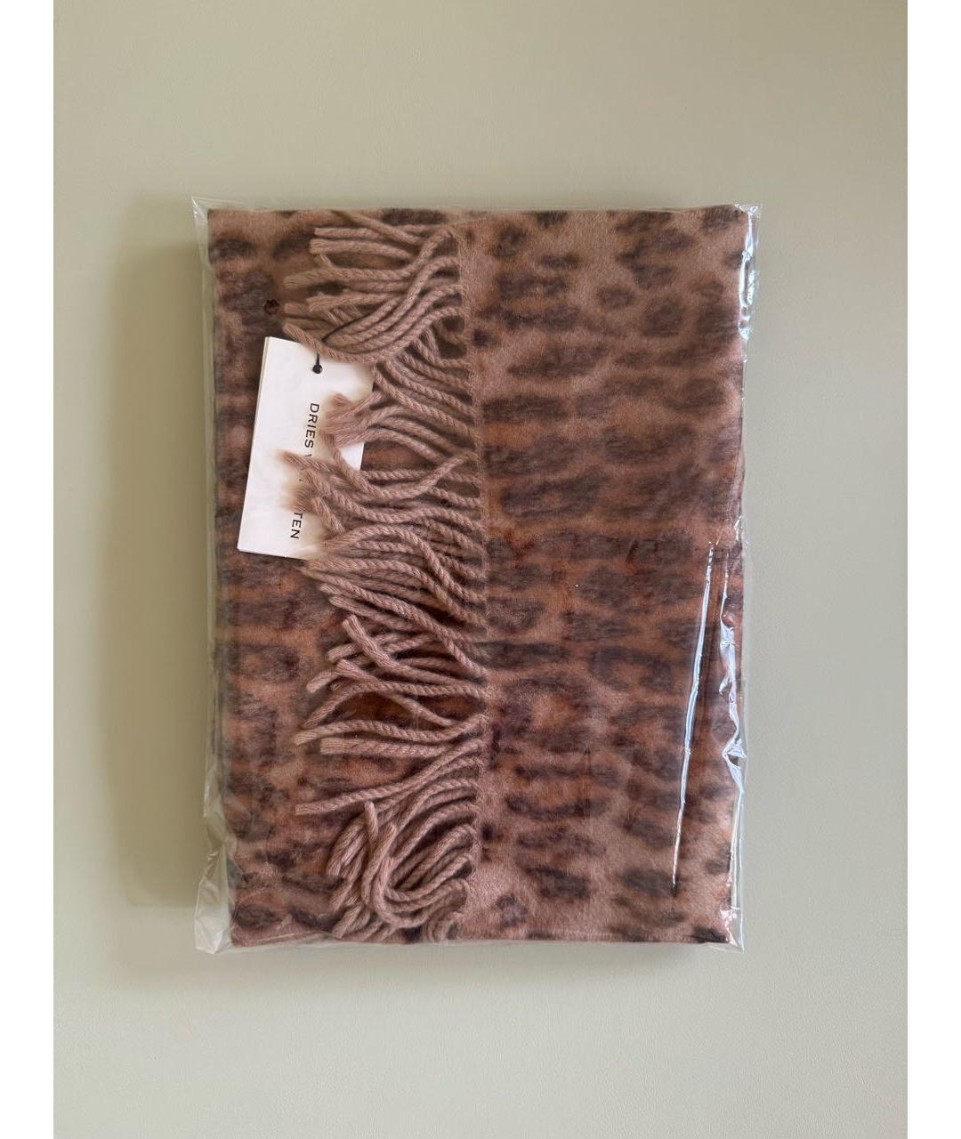 DRIES VAN NOTEN Бежевый кашемировый шарф, фото 7