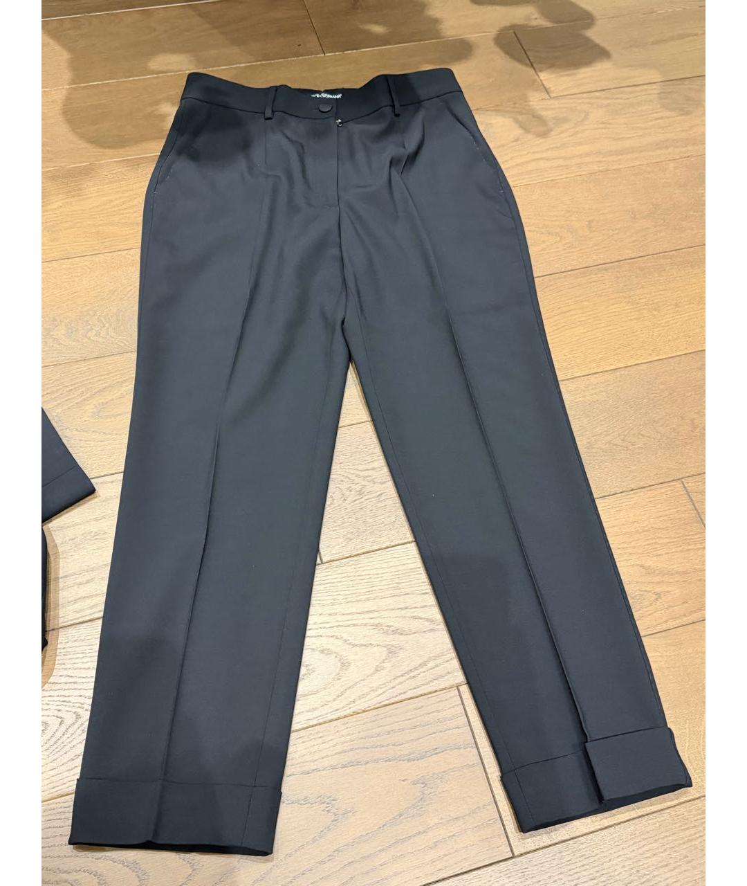 DOLCE&GABBANA Черные шерстяные брюки узкие, фото 9