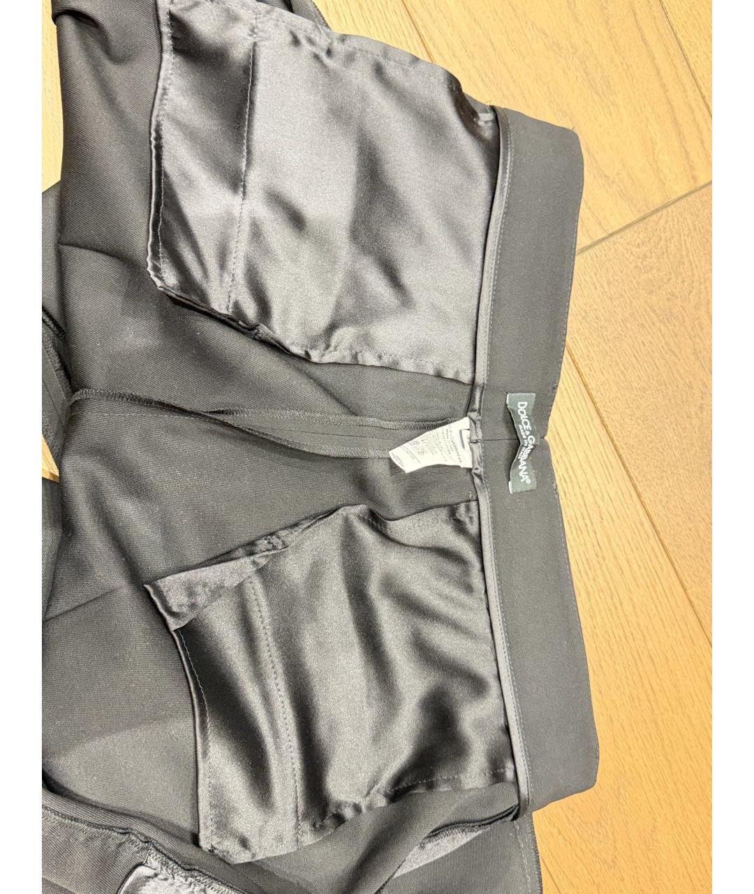 DOLCE&GABBANA Черные шерстяные брюки узкие, фото 4