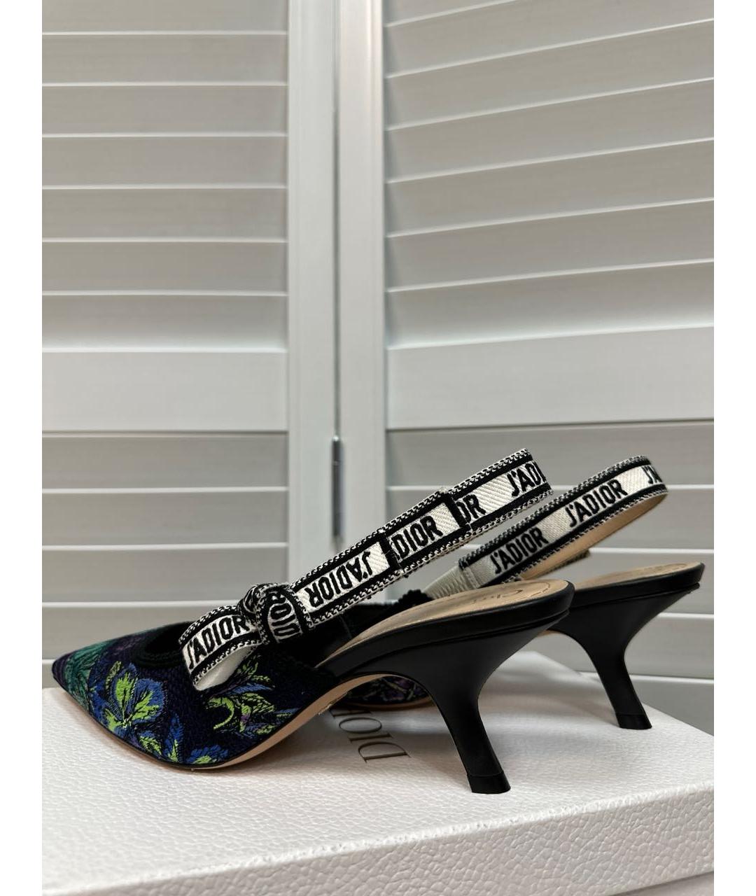 CHRISTIAN DIOR Мульти текстильные туфли, фото 3