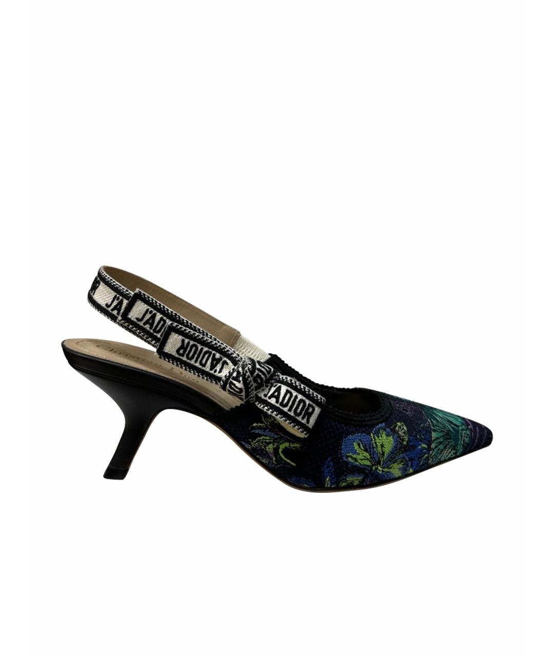 CHRISTIAN DIOR Мульти текстильные туфли, фото 1