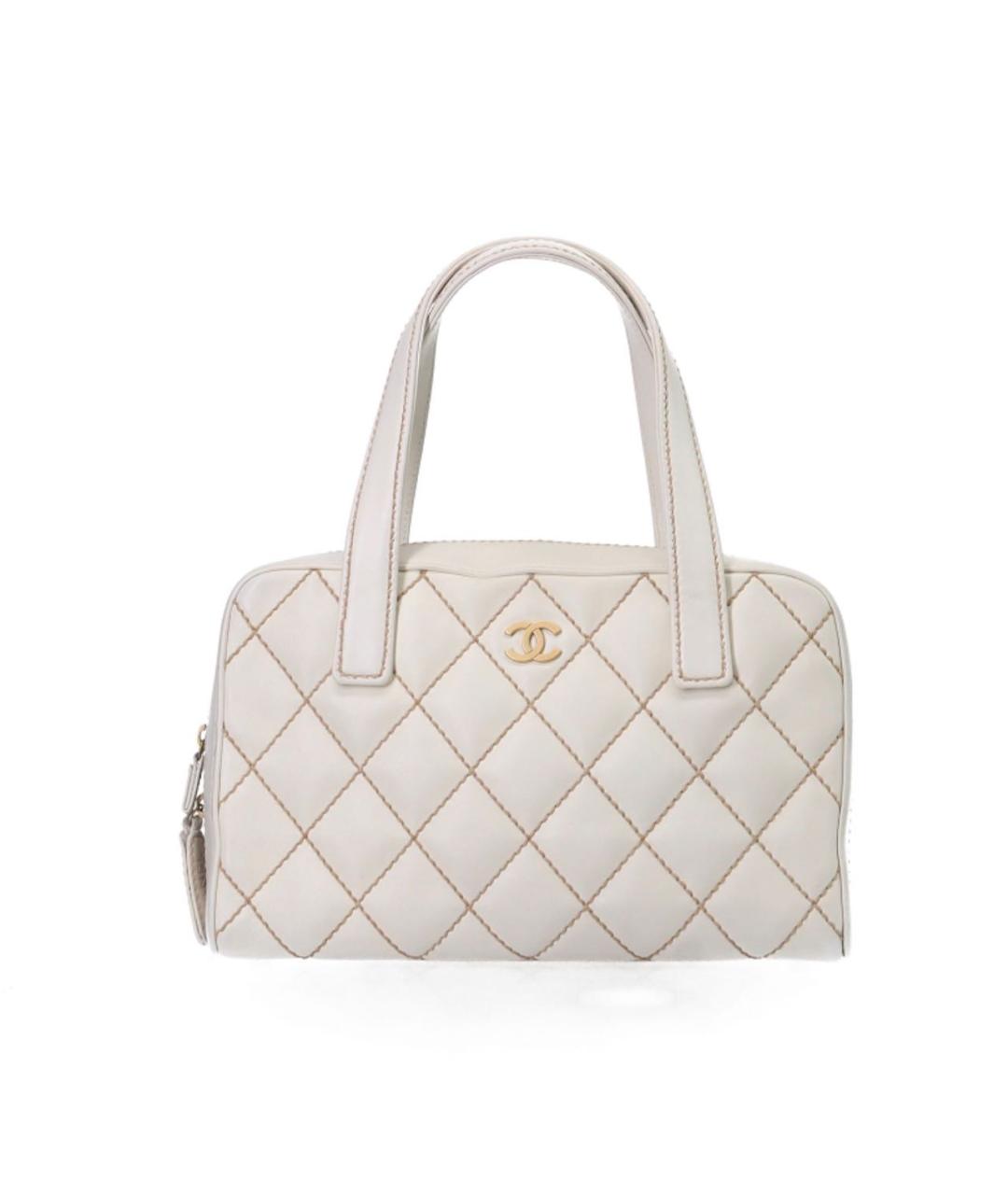 CHANEL Бежевая кожаная сумка через плечо, фото 1