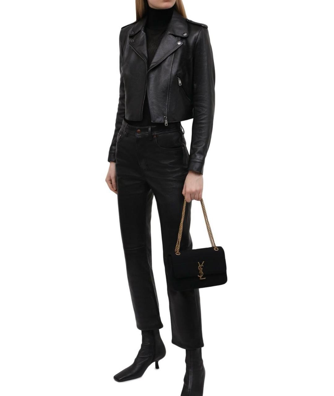 DOLCE&GABBANA Черная кожаная куртка, фото 3