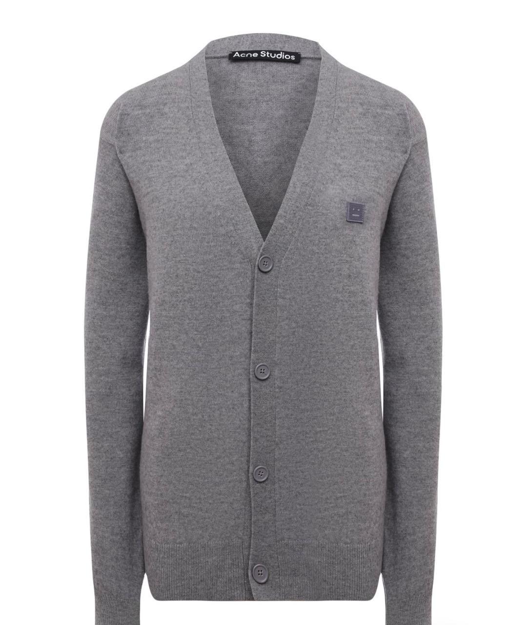 ACNE STUDIOS Серый шерстяной кардиган, фото 1