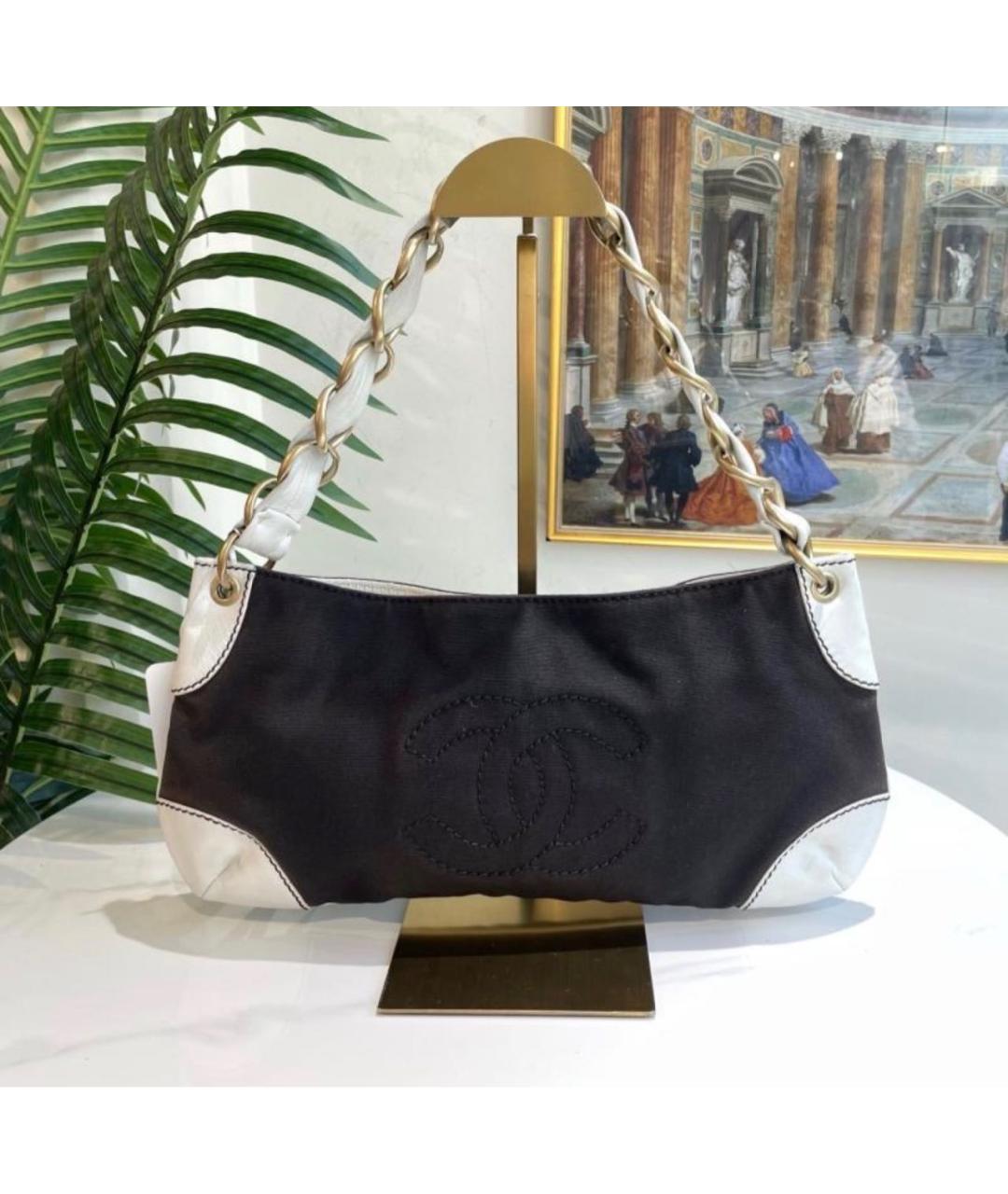 CHANEL Черная тканевая сумка через плечо, фото 2