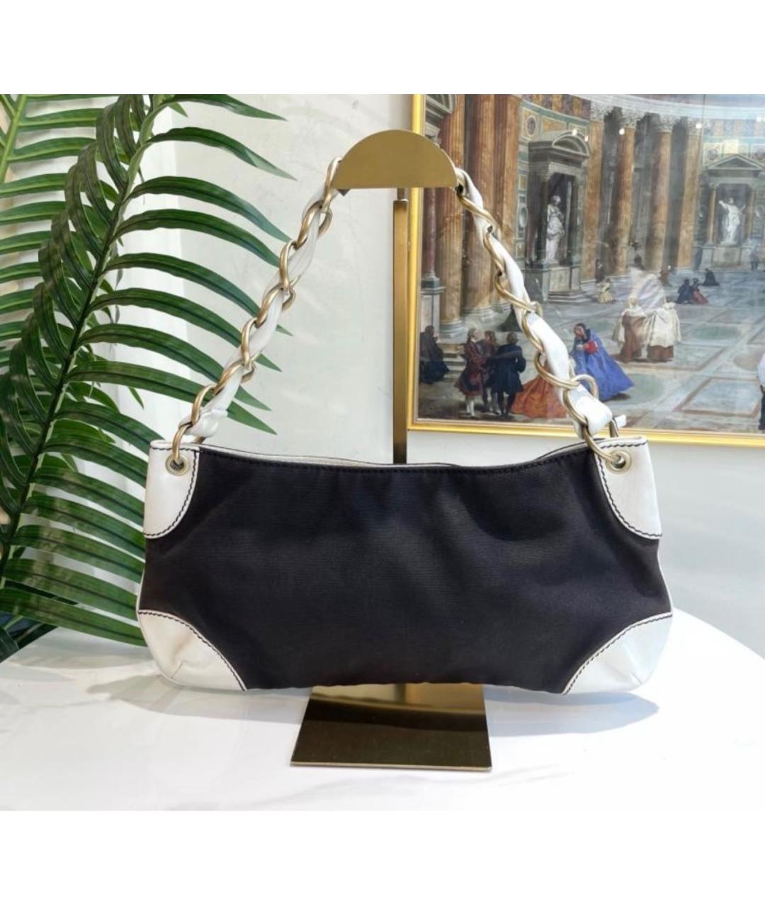 CHANEL Черная тканевая сумка через плечо, фото 3