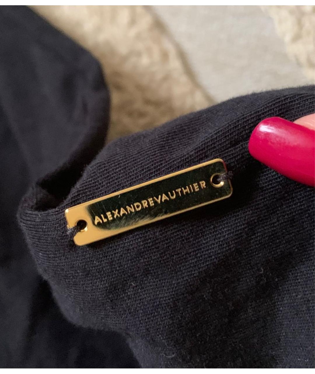 ALEXANDRE VAUTHIER Черная хлопковая майка, фото 4