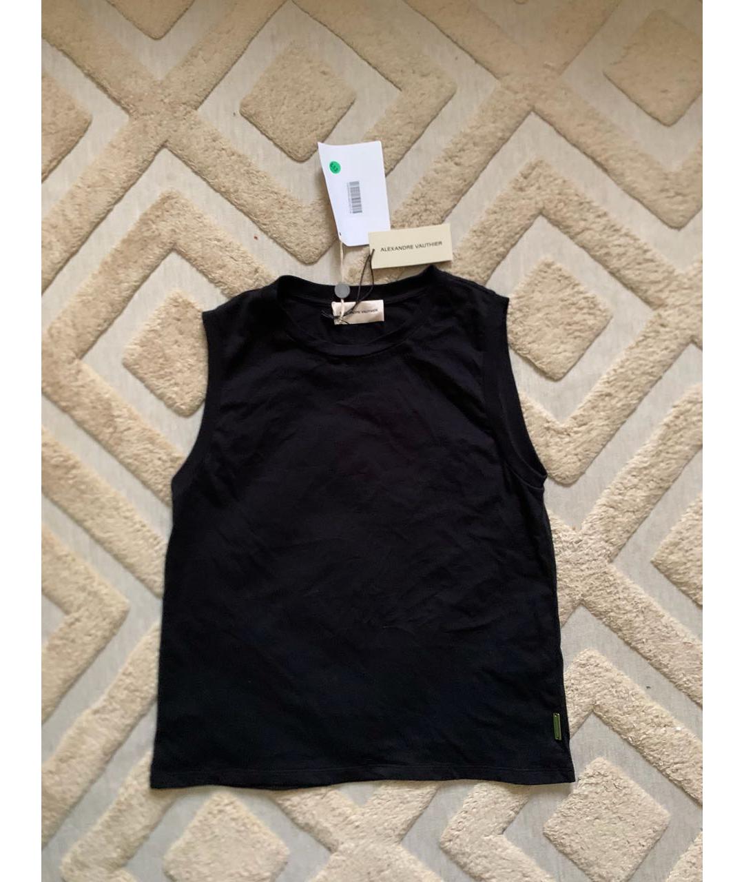 ALEXANDRE VAUTHIER Черная хлопковая майка, фото 5