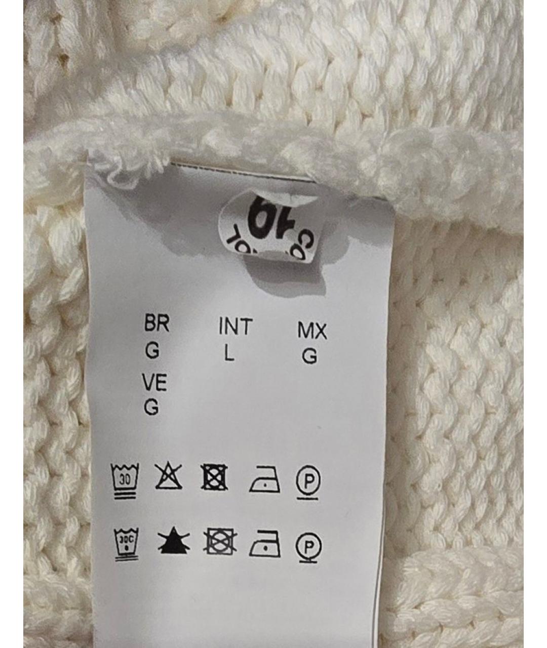 HUGO BOSS Белый хлопковый джемпер / свитер, фото 4