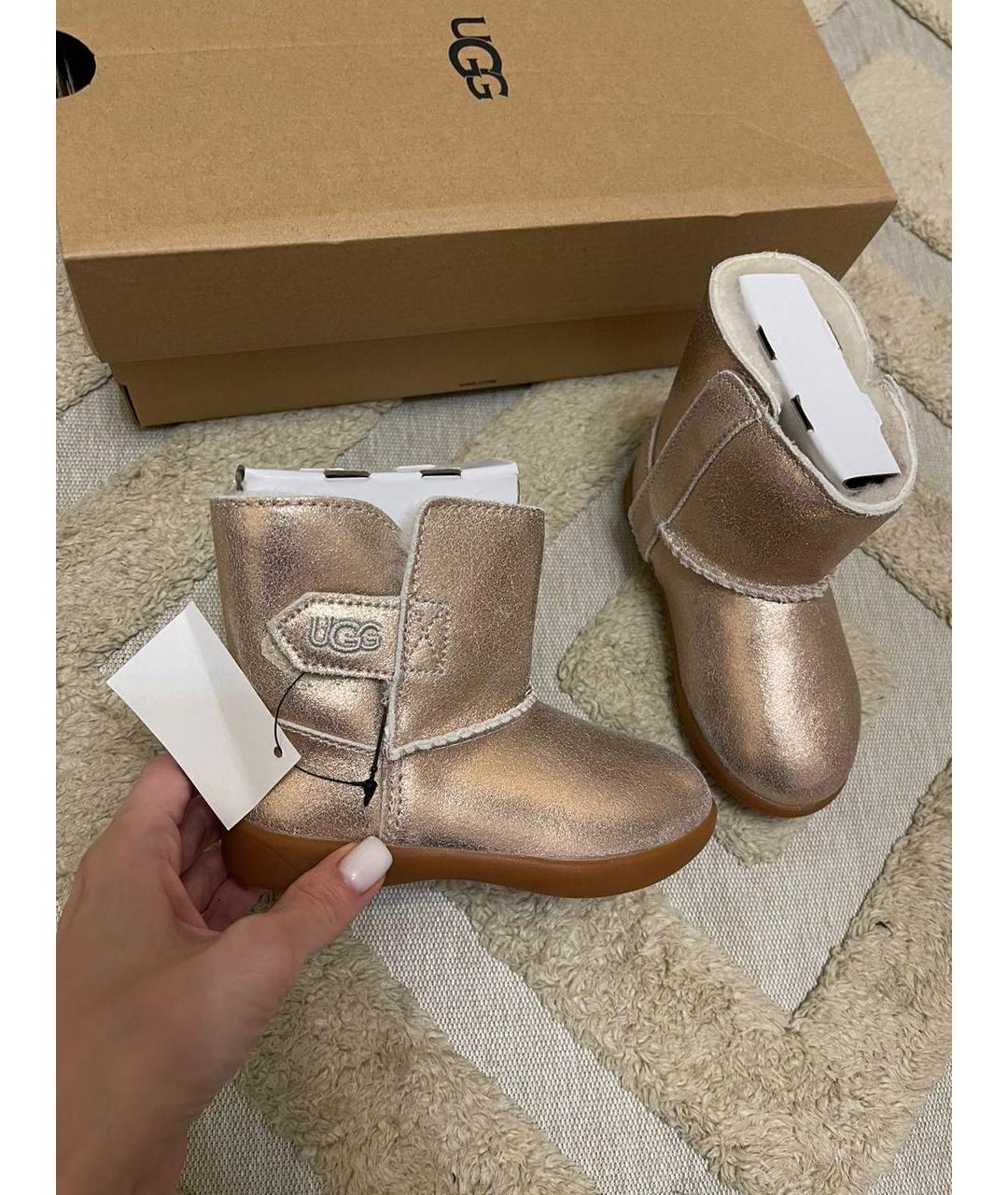 UGG AUSTRALIA Розовые кожаные ботинки, фото 9