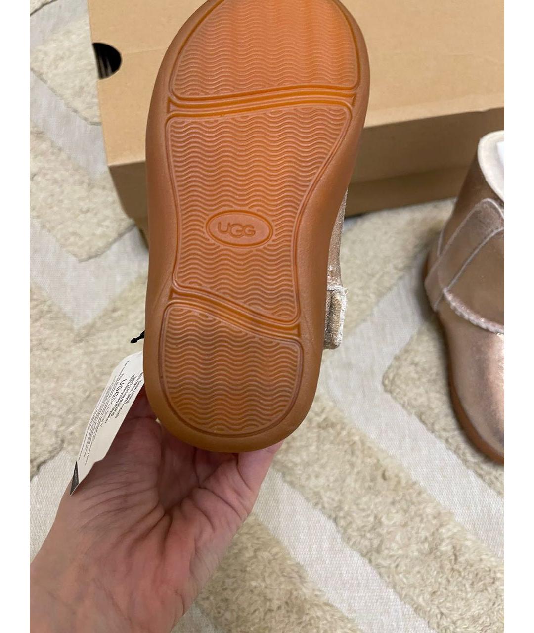 UGG AUSTRALIA Розовые кожаные ботинки, фото 2