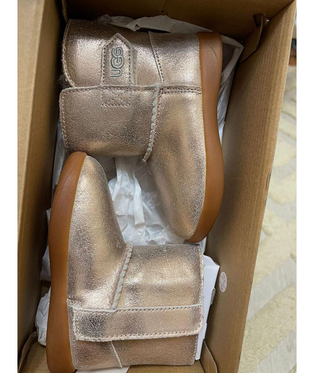 UGG AUSTRALIA Розовые кожаные ботинки, фото 5