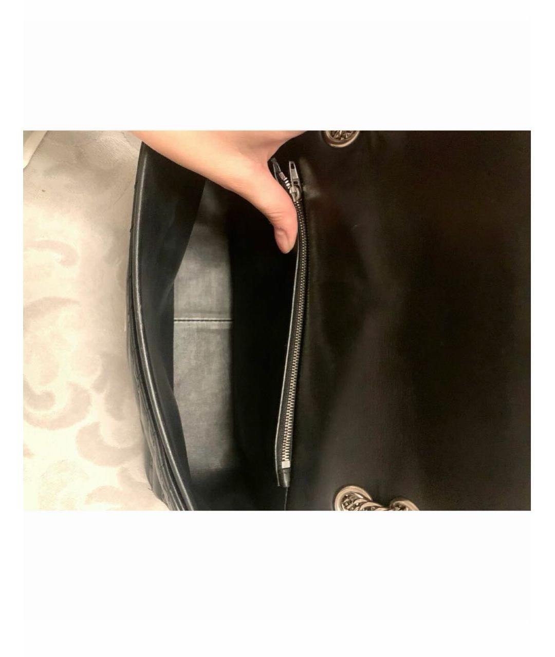 BALENCIAGA Черная кожаная сумка через плечо, фото 4