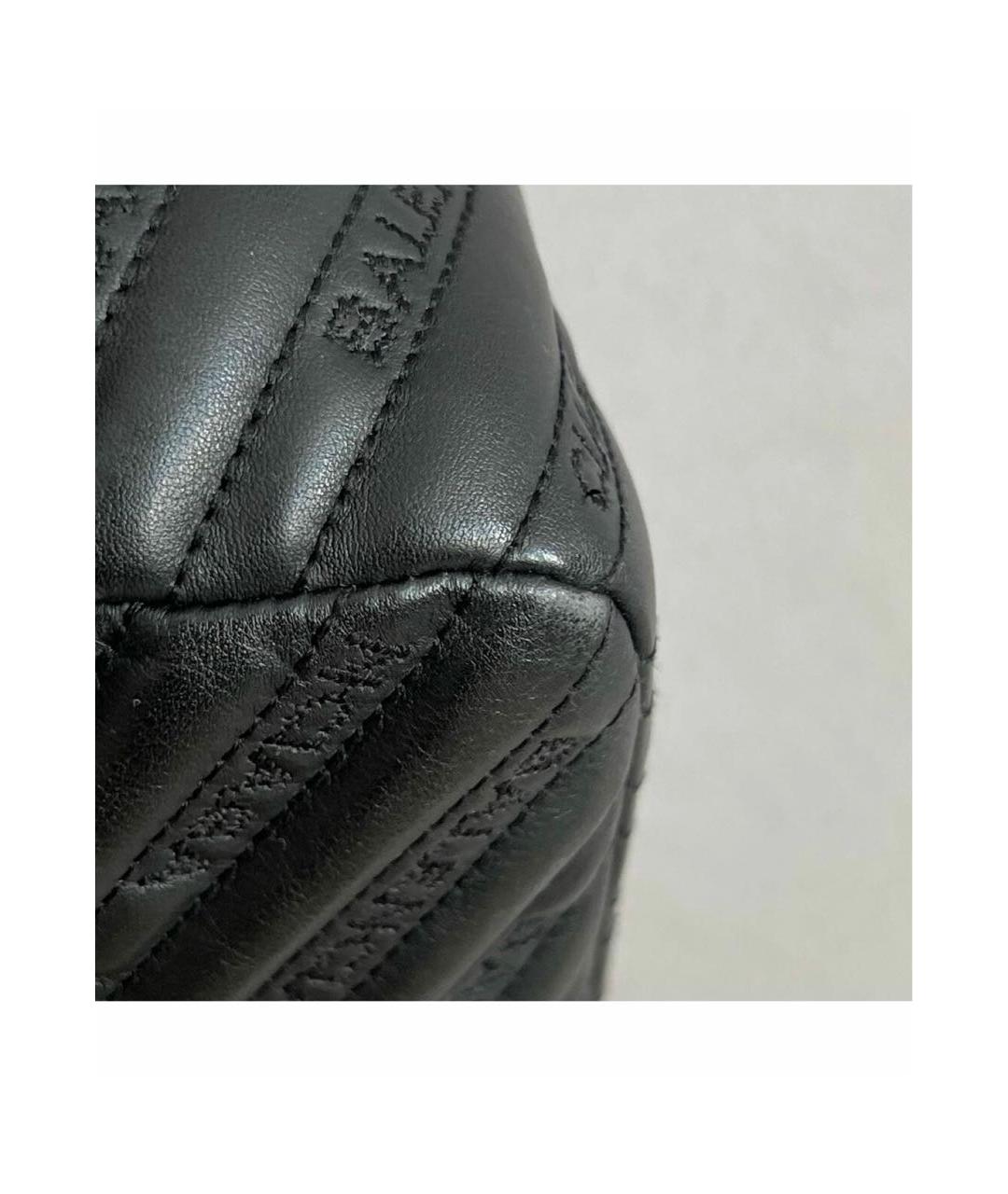 BALENCIAGA Черная кожаная сумка через плечо, фото 7