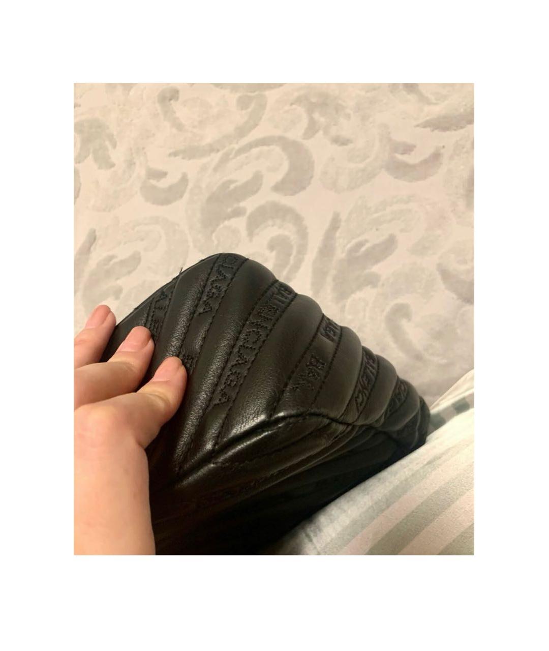 BALENCIAGA Черная кожаная сумка через плечо, фото 6