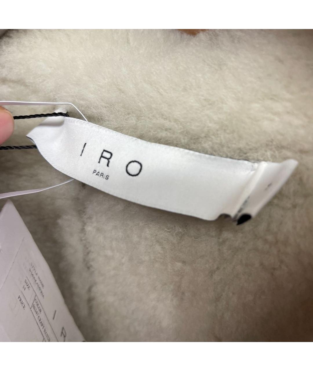 IRO Бежевая замшевая дубленка, фото 8