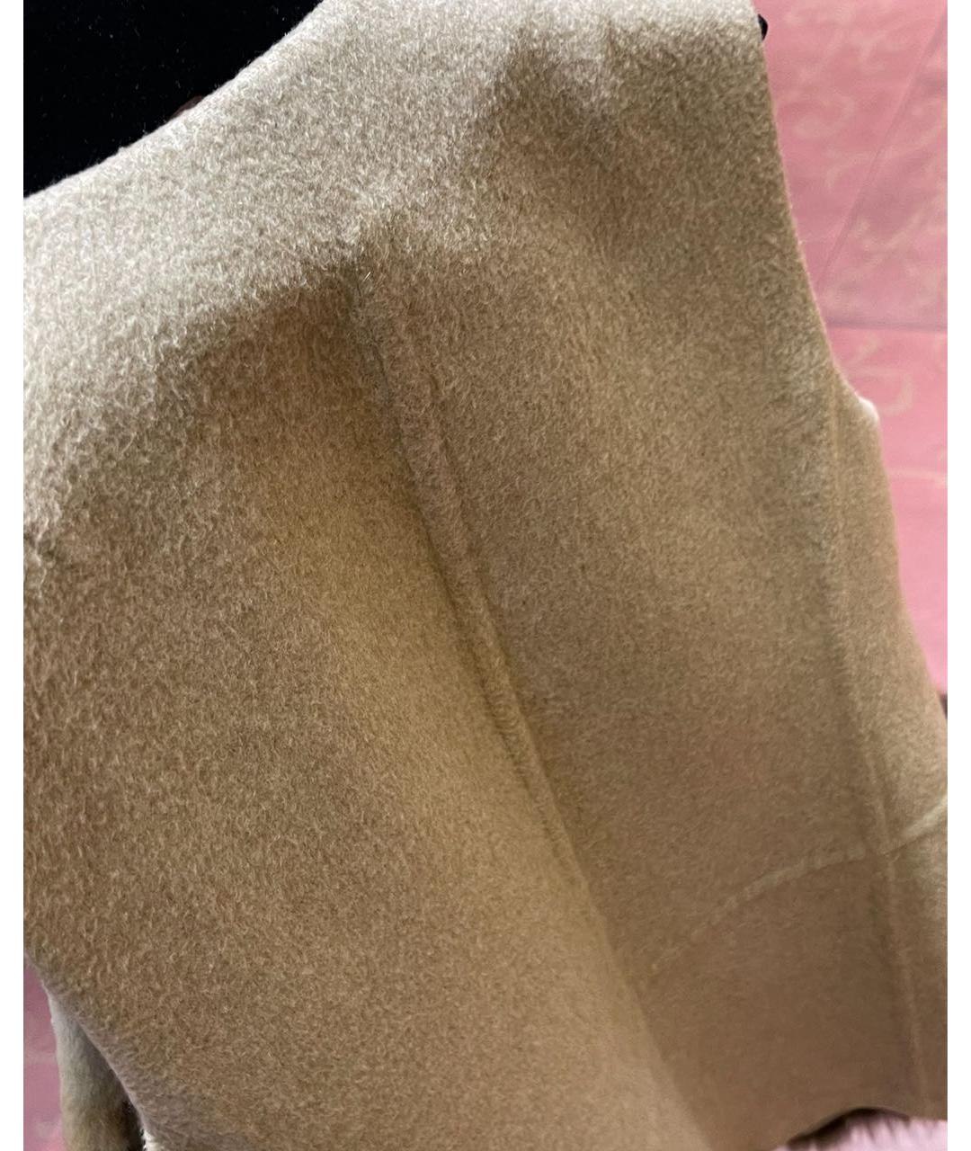 AGNONA Бежевый меховой жилет, фото 8