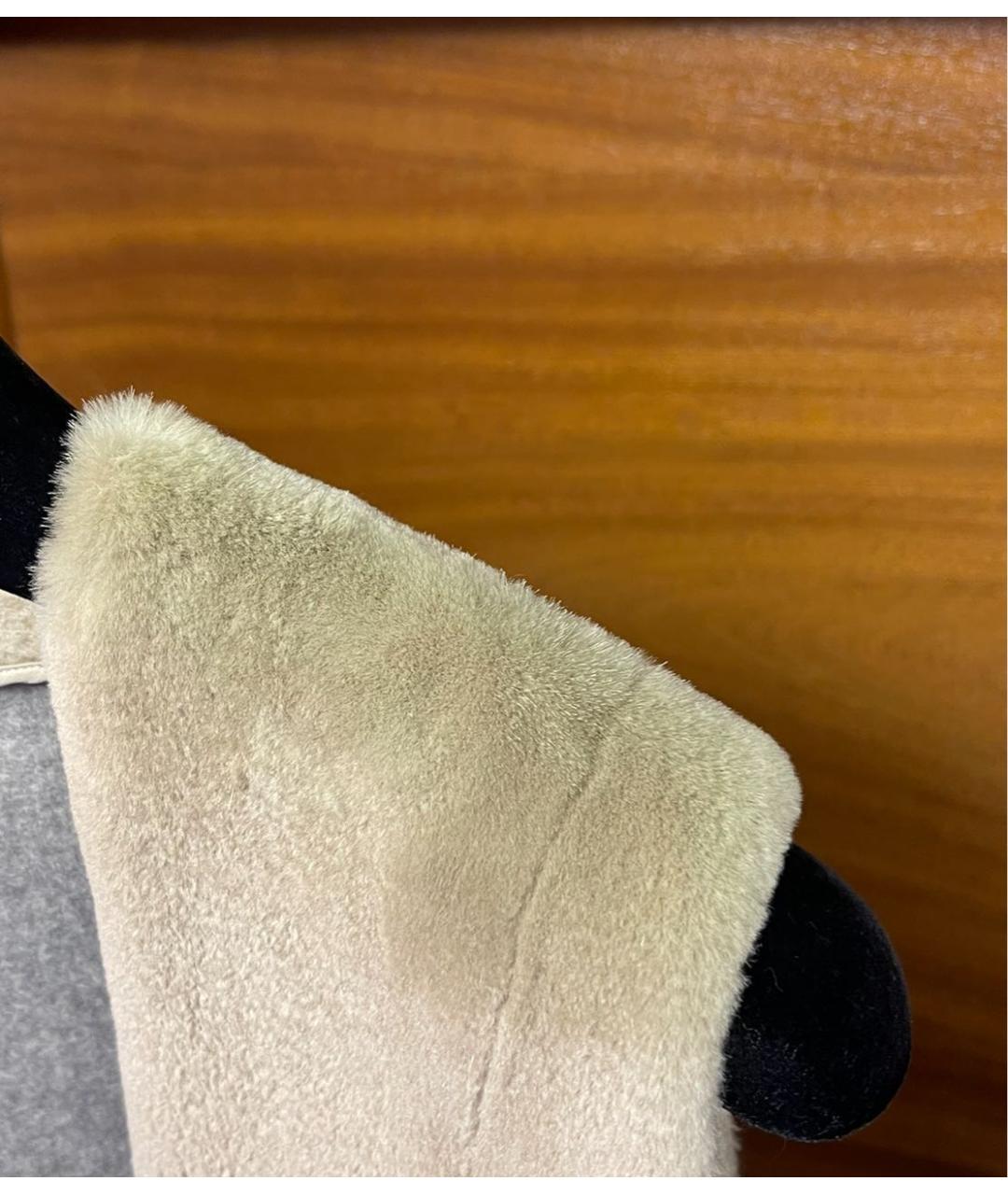 AGNONA Бежевый меховой жилет, фото 4