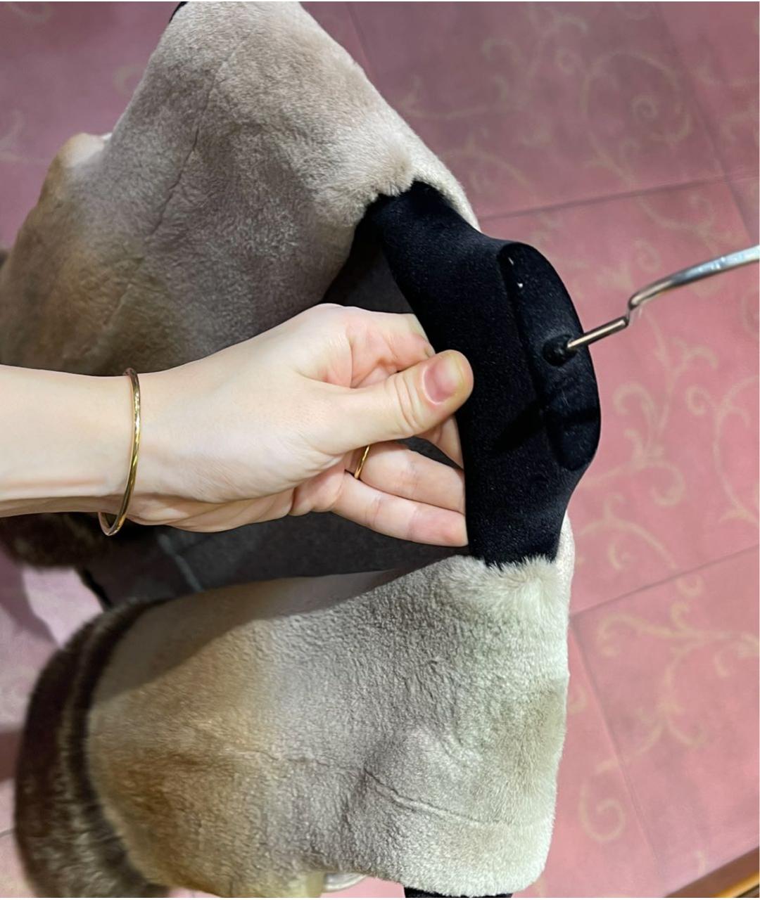 AGNONA Бежевый меховой жилет, фото 6