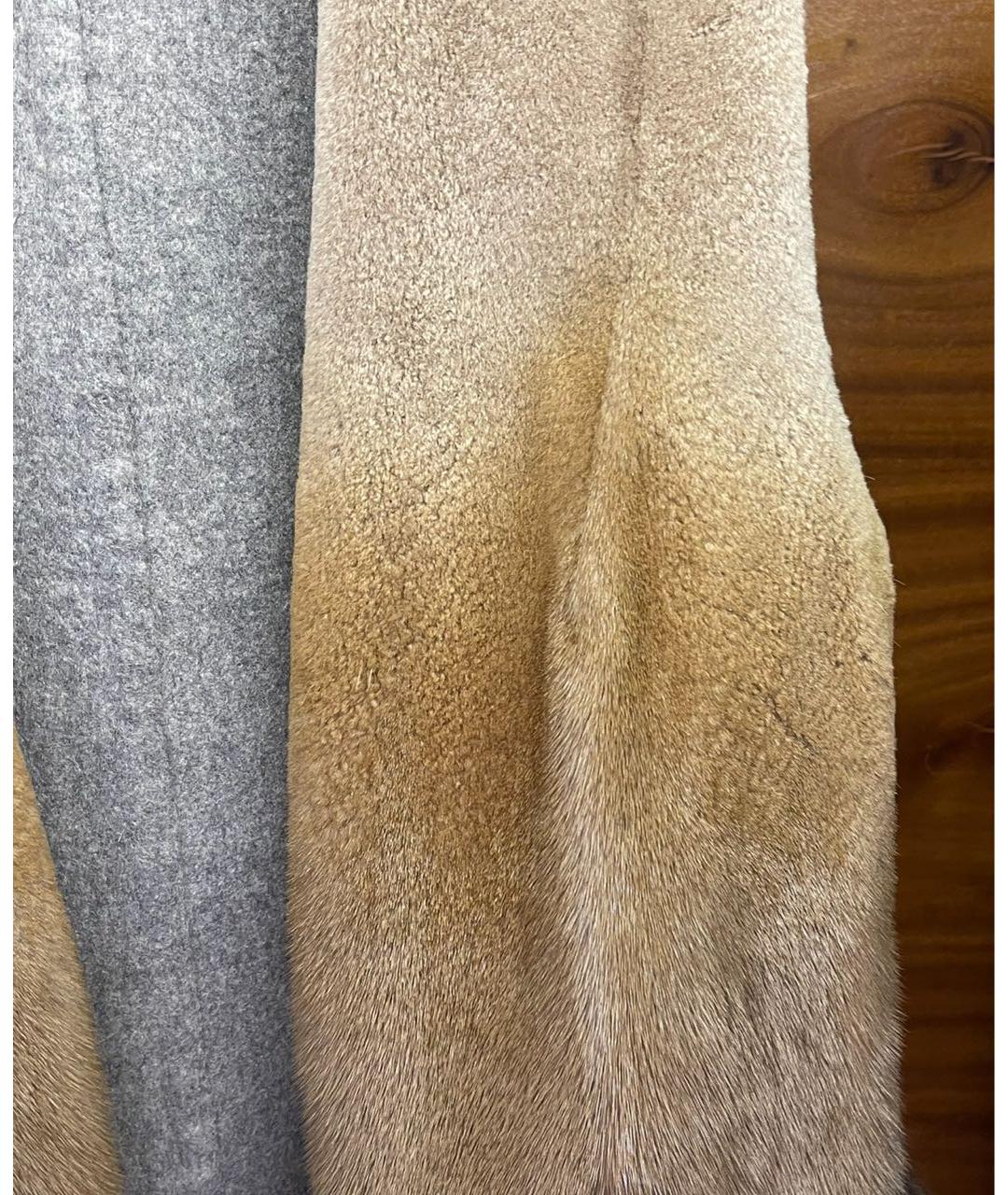 AGNONA Бежевый меховой жилет, фото 2