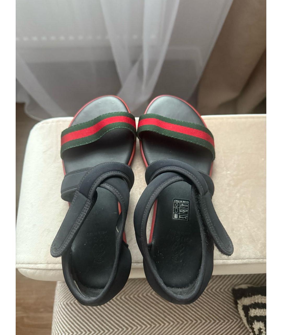 GUCCI Мульти текстильные босоножки, фото 4