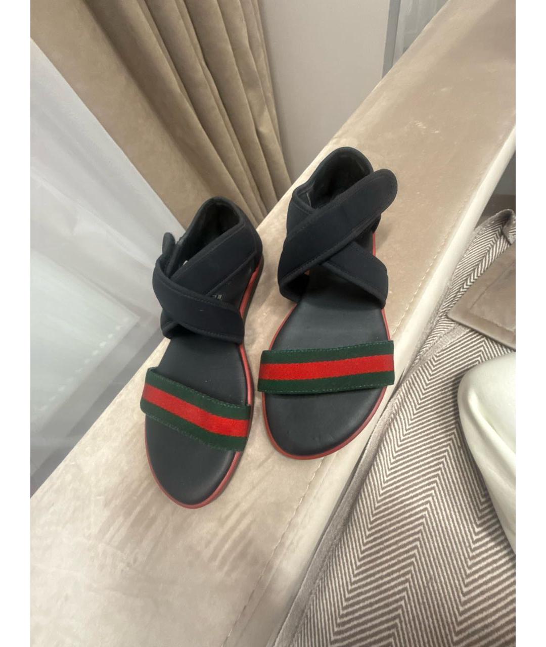 GUCCI Мульти текстильные босоножки, фото 2