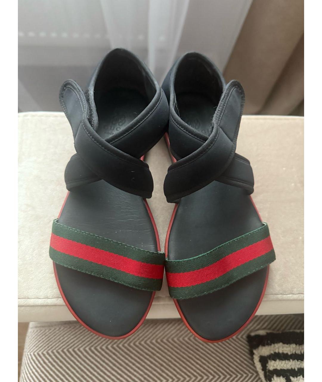 GUCCI Мульти текстильные босоножки, фото 3