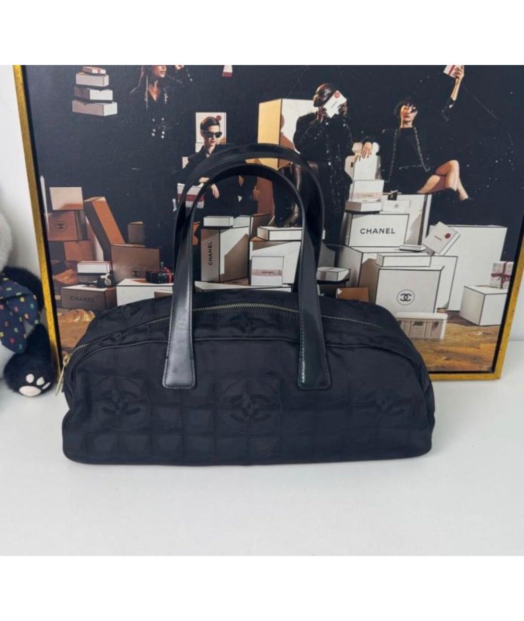 CHANEL Черная сумка с короткими ручками, фото 3