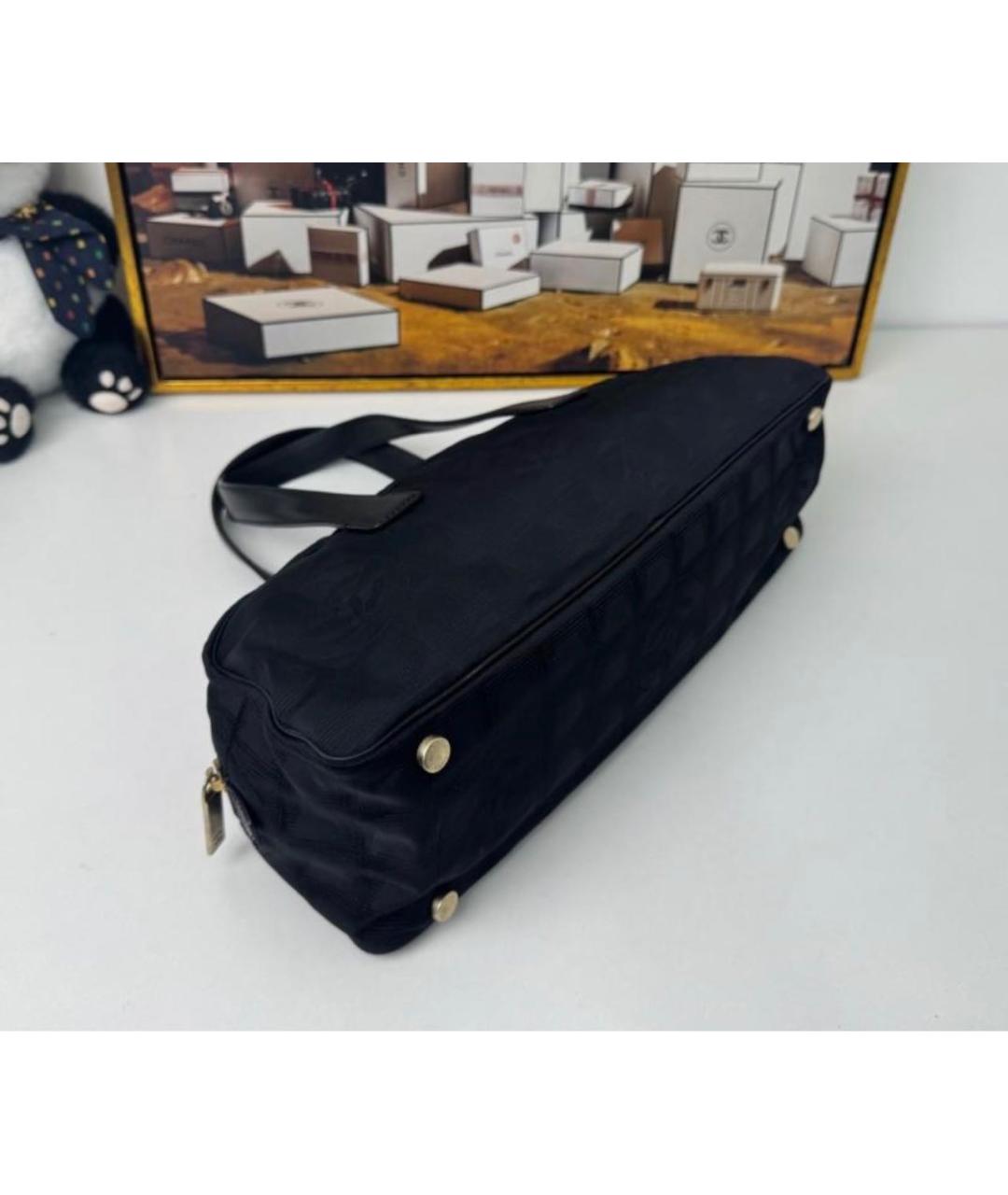 CHANEL Черная сумка с короткими ручками, фото 4