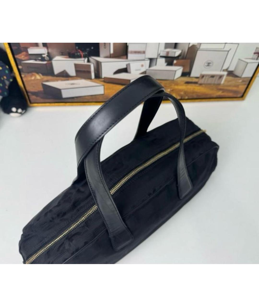 CHANEL Черная сумка с короткими ручками, фото 6