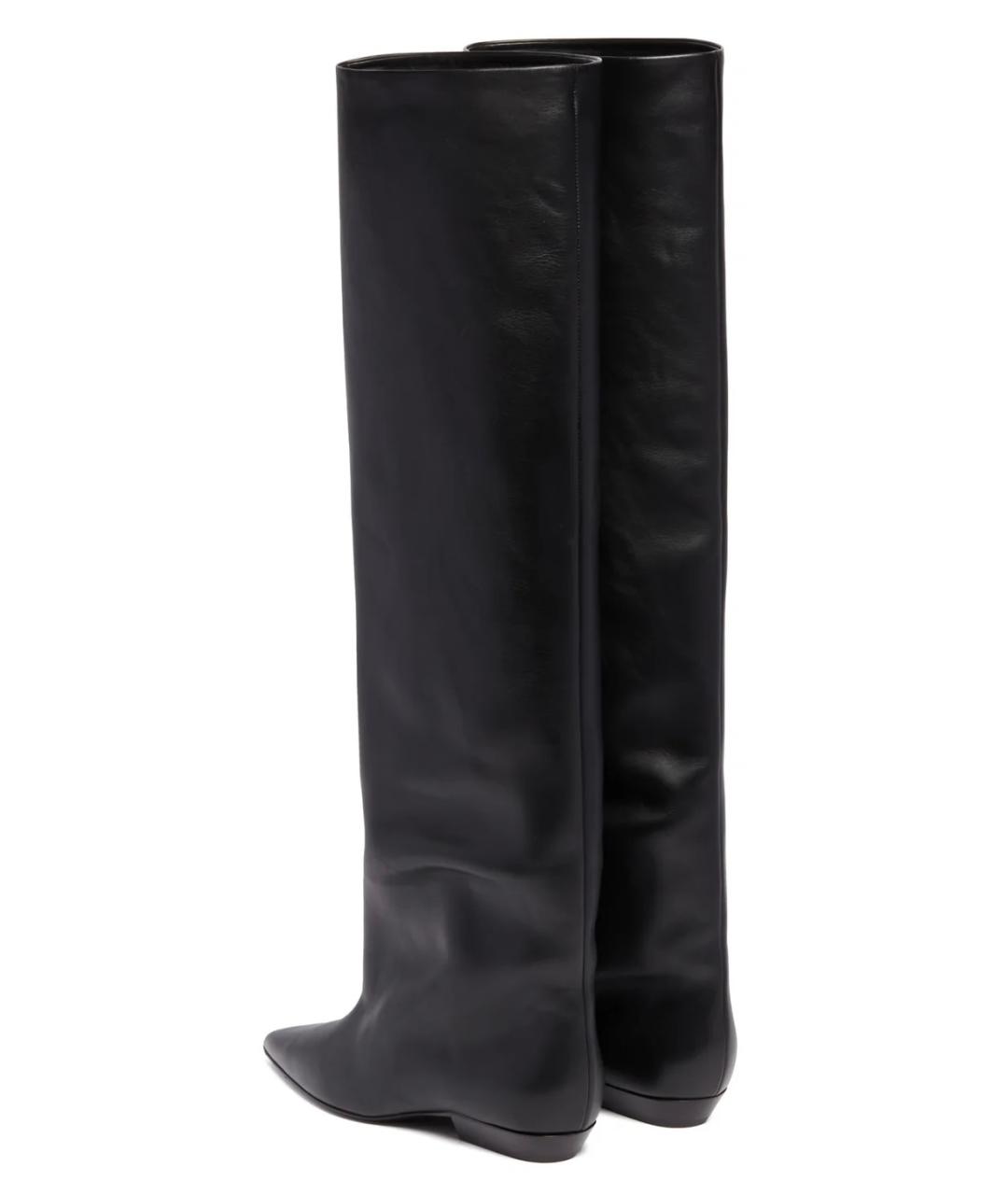 JIL SANDER Черные кожаные сапоги, фото 4