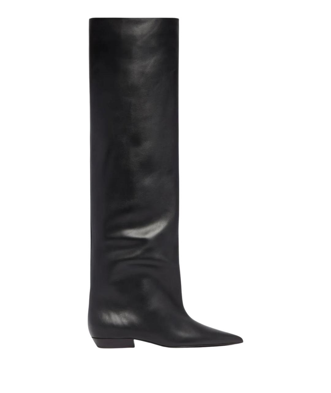 JIL SANDER Черные кожаные сапоги, фото 1