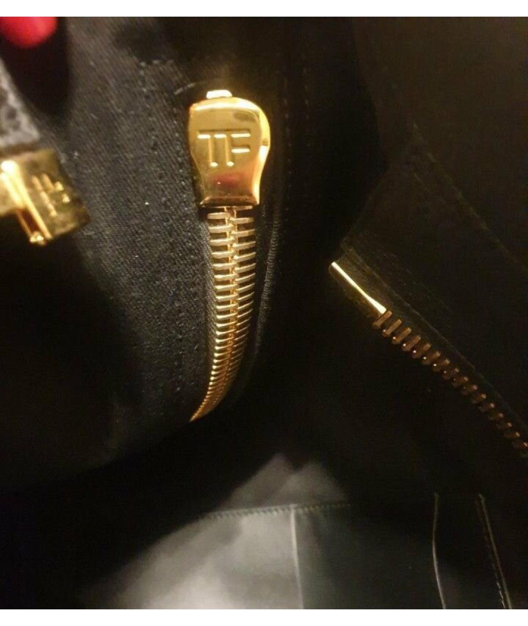 TOM FORD Черная кожаная сумка на плечо, фото 4