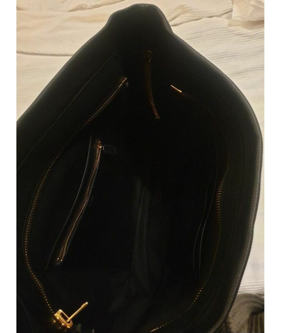 TOM FORD Черная кожаная сумка на плечо, фото 3