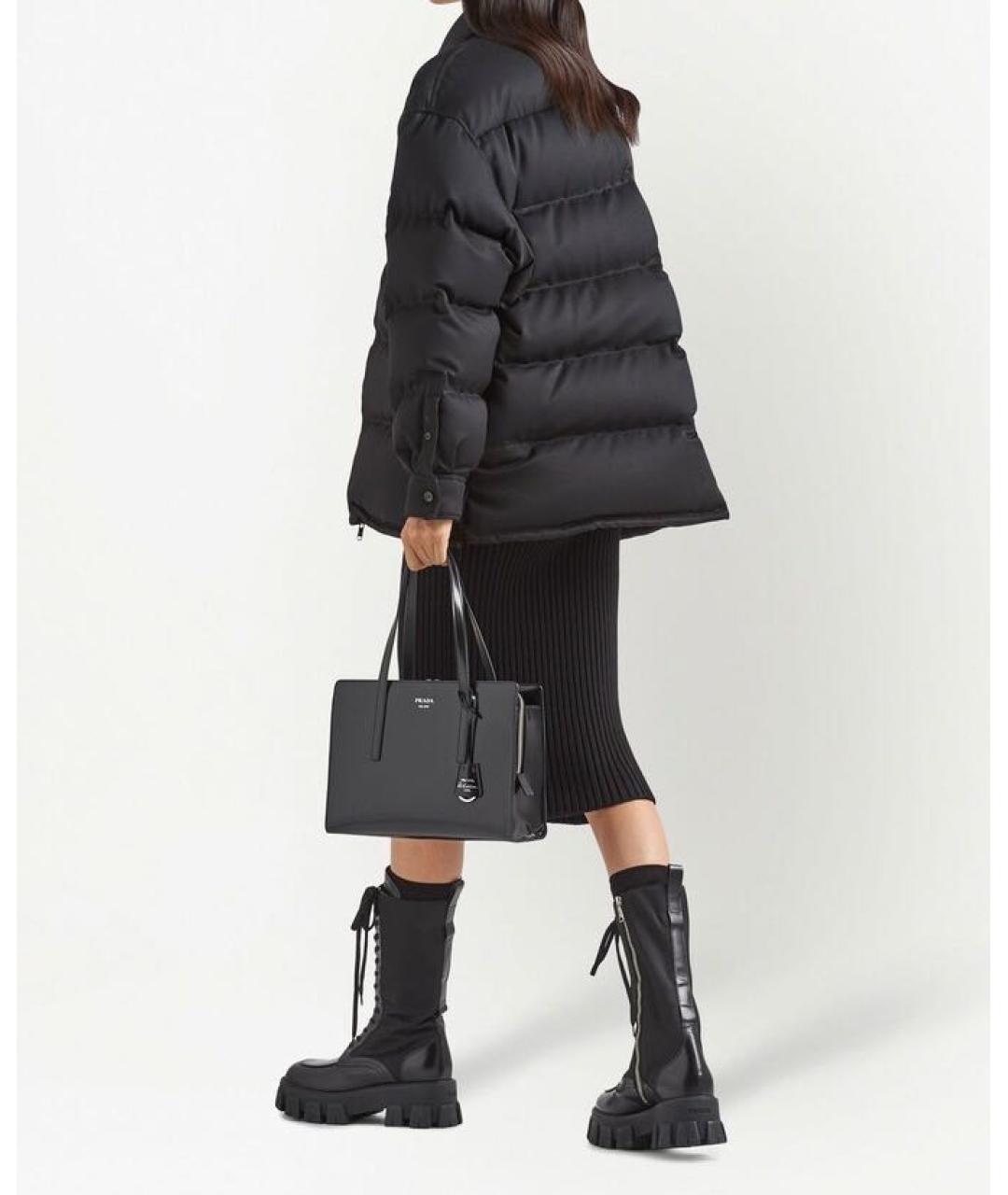 PRADA Черный шерстяной пуховик, фото 4