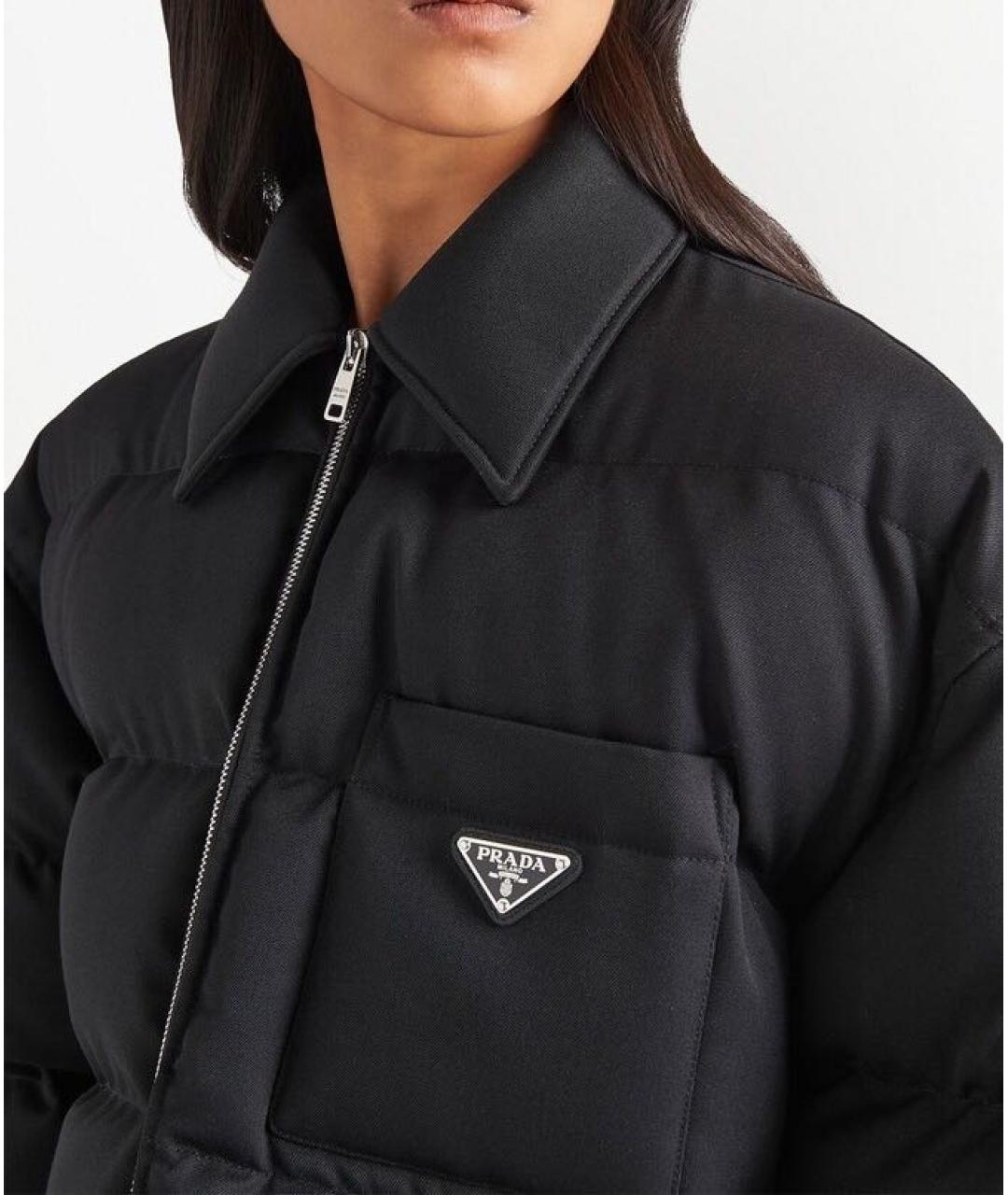 PRADA Черный шерстяной пуховик, фото 3