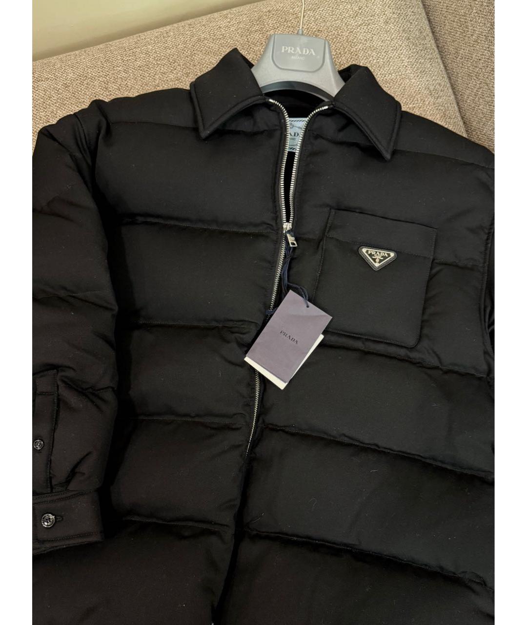 PRADA Черный шерстяной пуховик, фото 5