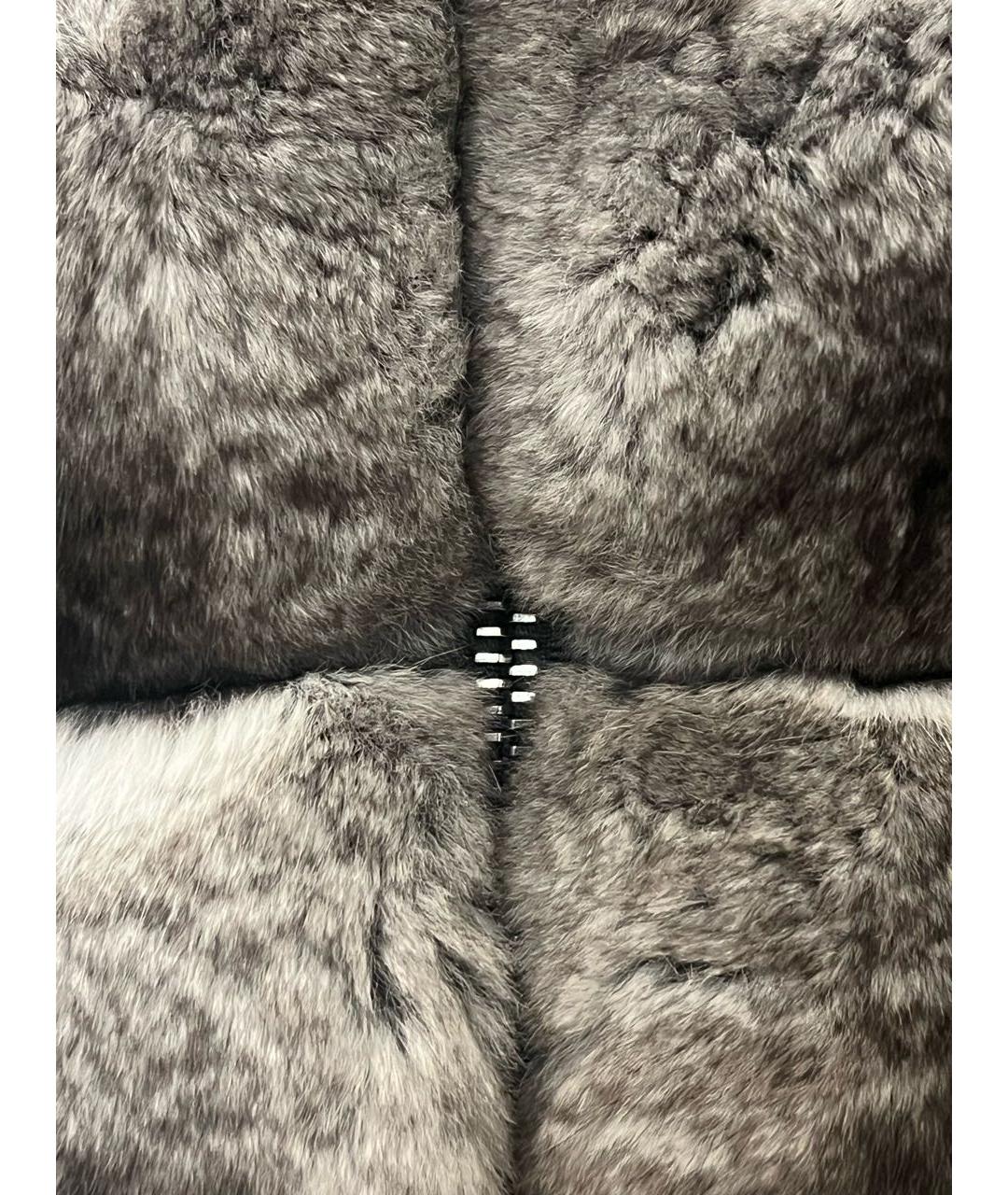 GIULIANA TESO Серая меховая куртка, фото 4