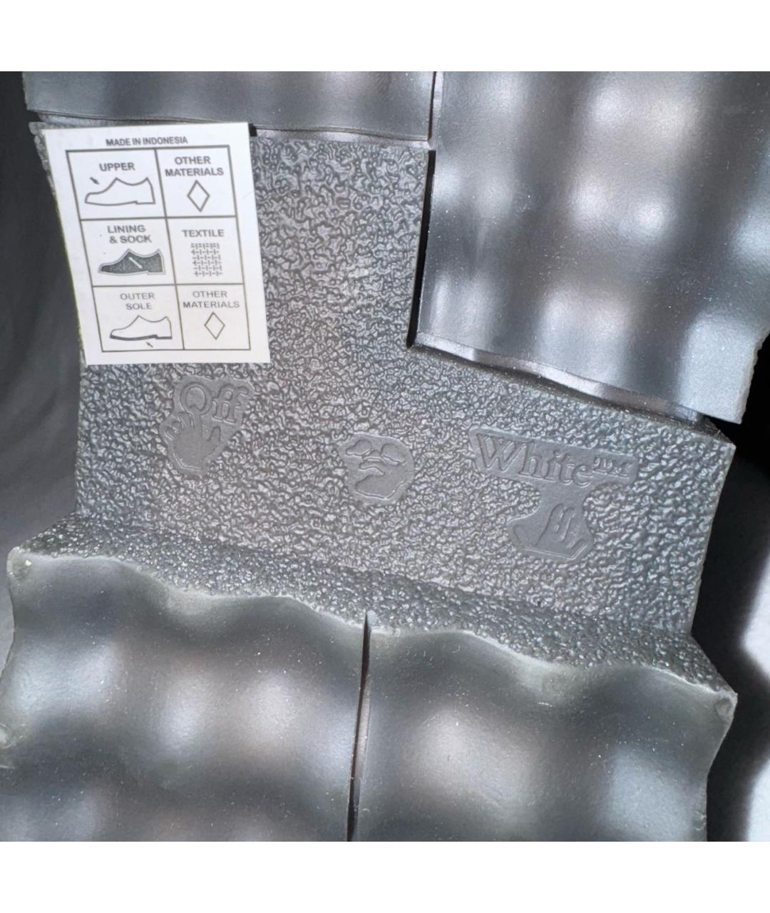 OFF-WHITE Черные резиновые высокие ботинки, фото 3