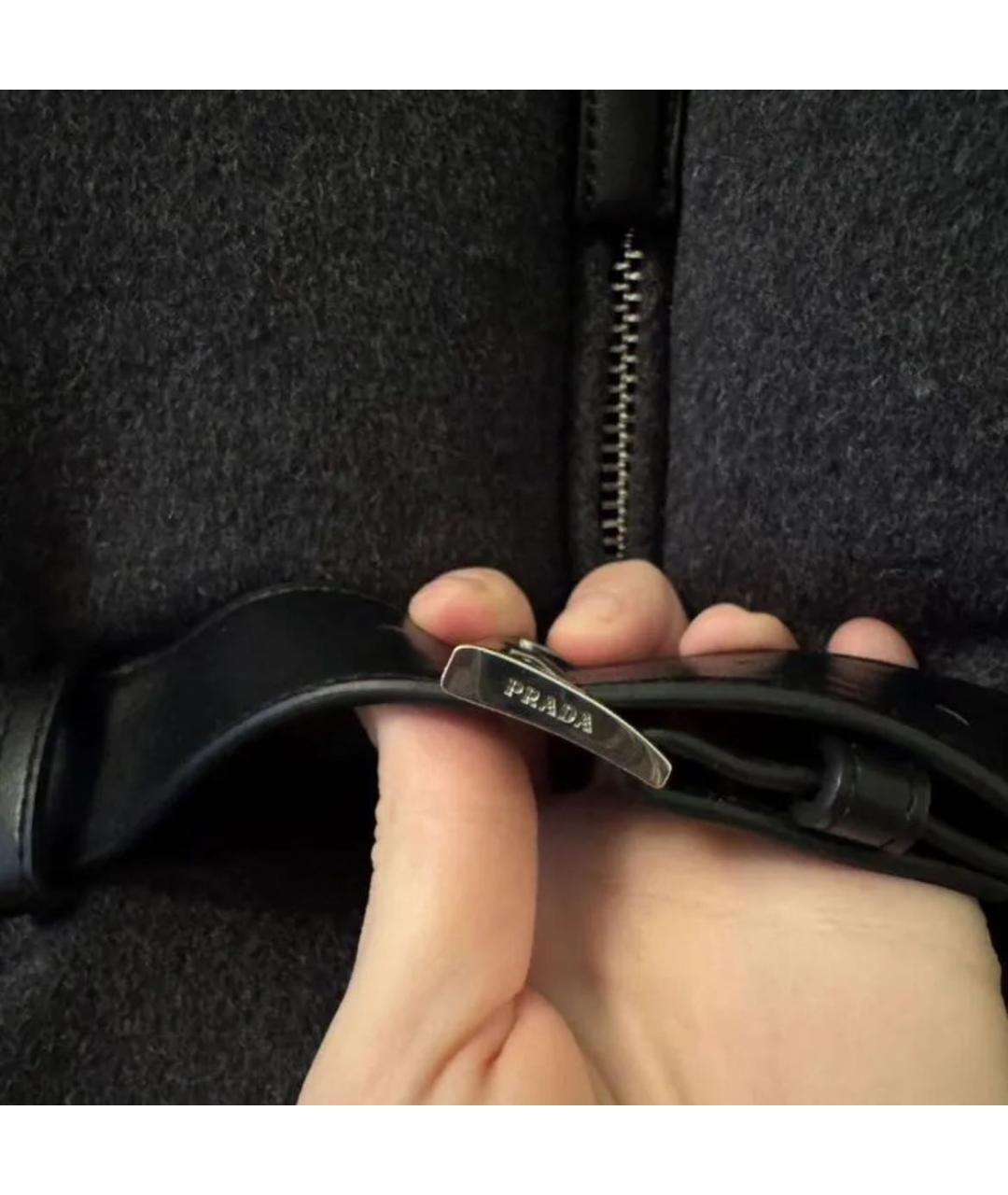PRADA Черный полиэстеровый пуховик, фото 5