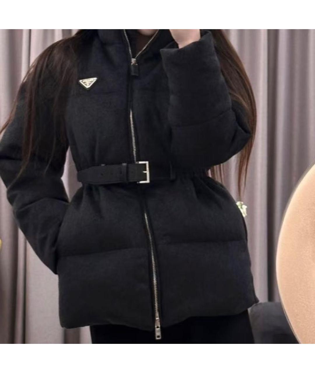 PRADA Черный полиэстеровый пуховик, фото 8