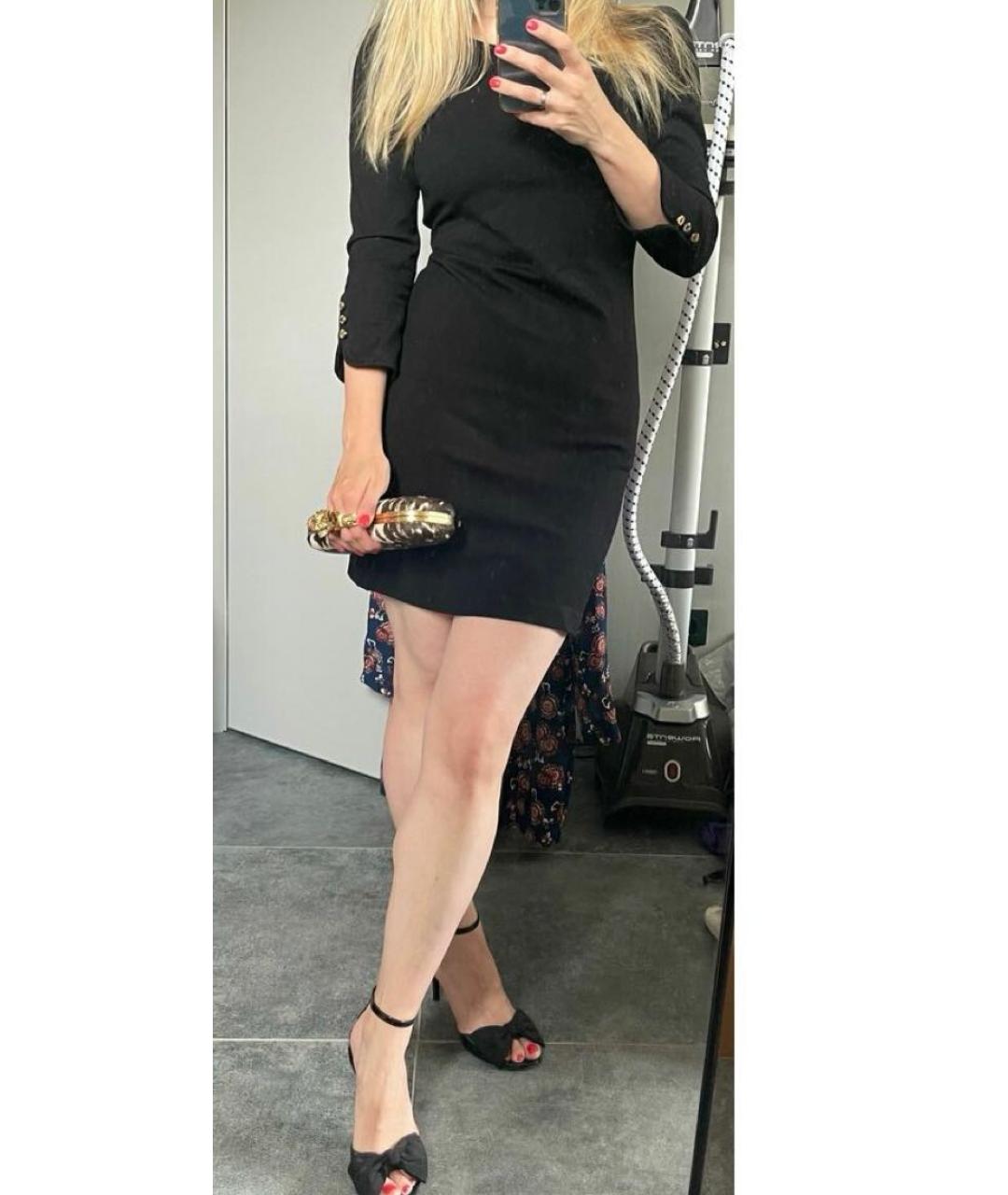 JUICY COUTURE Черное вискозное коктейльное платье, фото 6