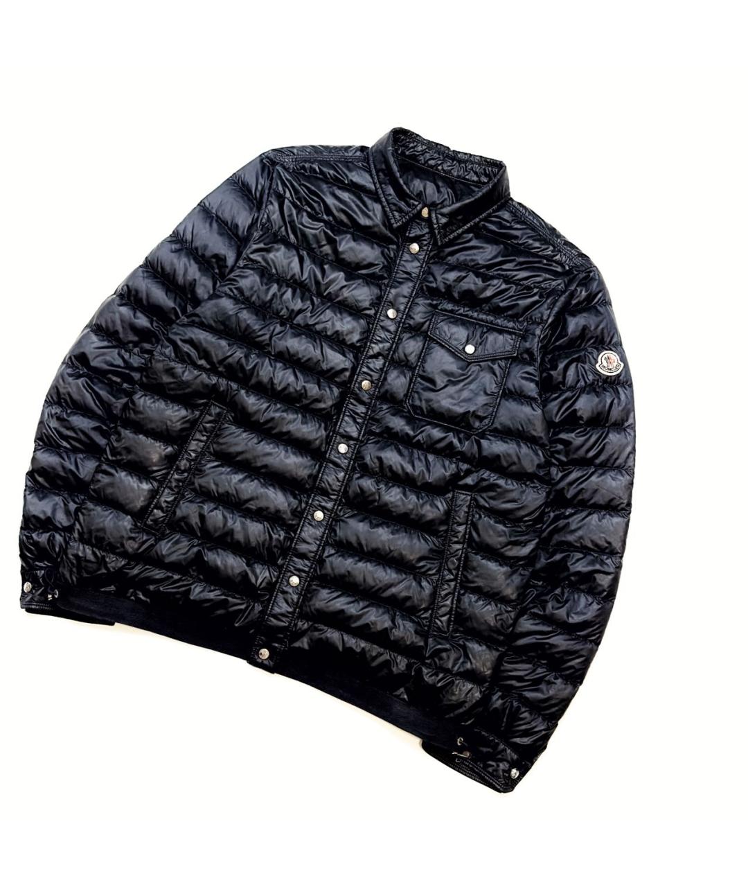 MONCLER Темно-синяя полиамидовая куртка, фото 5