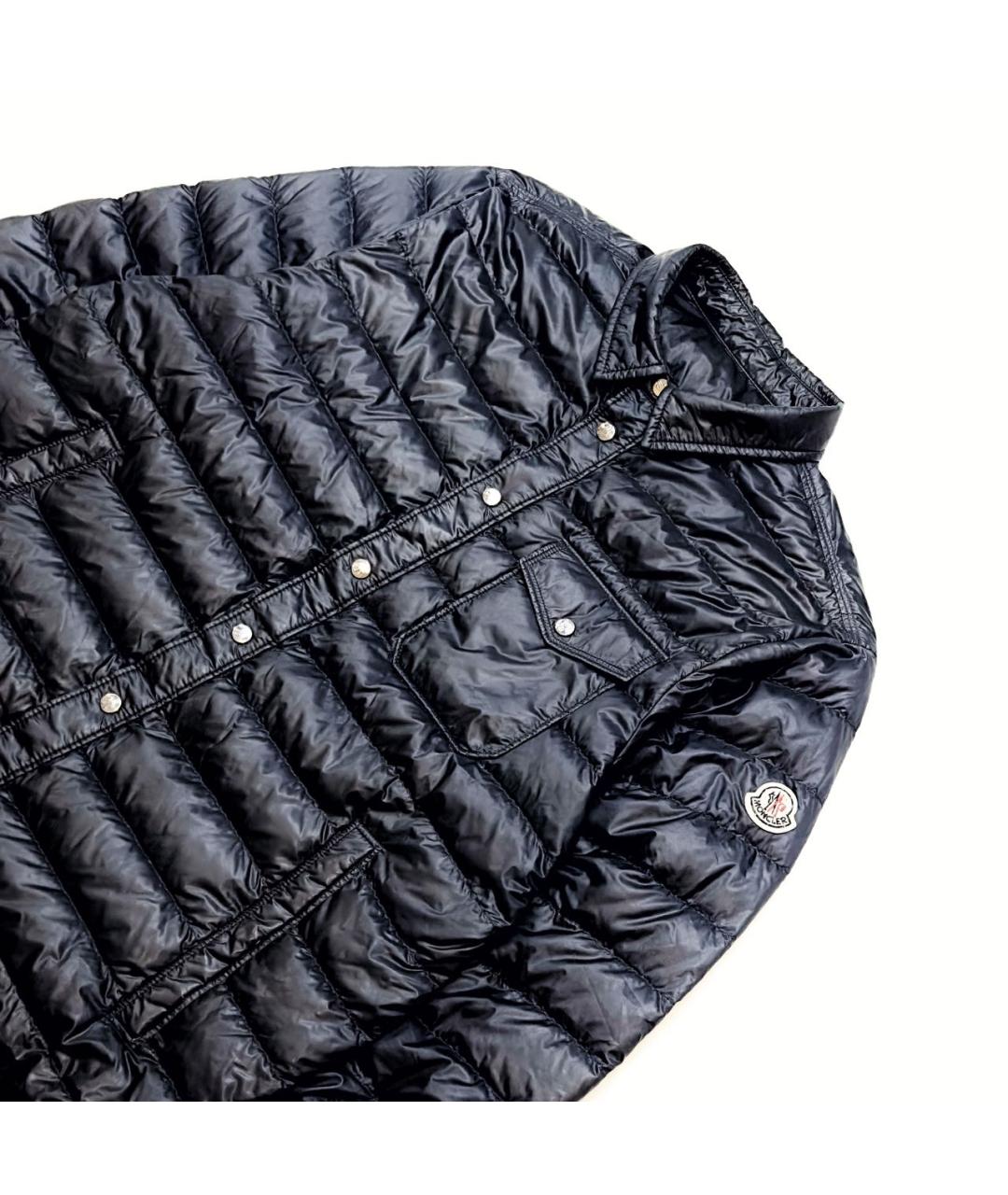 MONCLER Темно-синяя полиамидовая куртка, фото 3