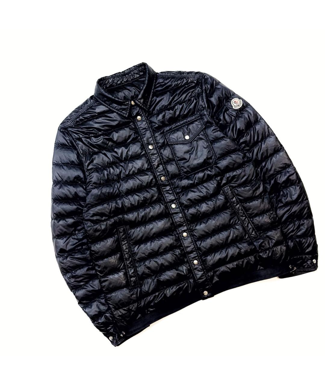 MONCLER Темно-синяя полиамидовая куртка, фото 4