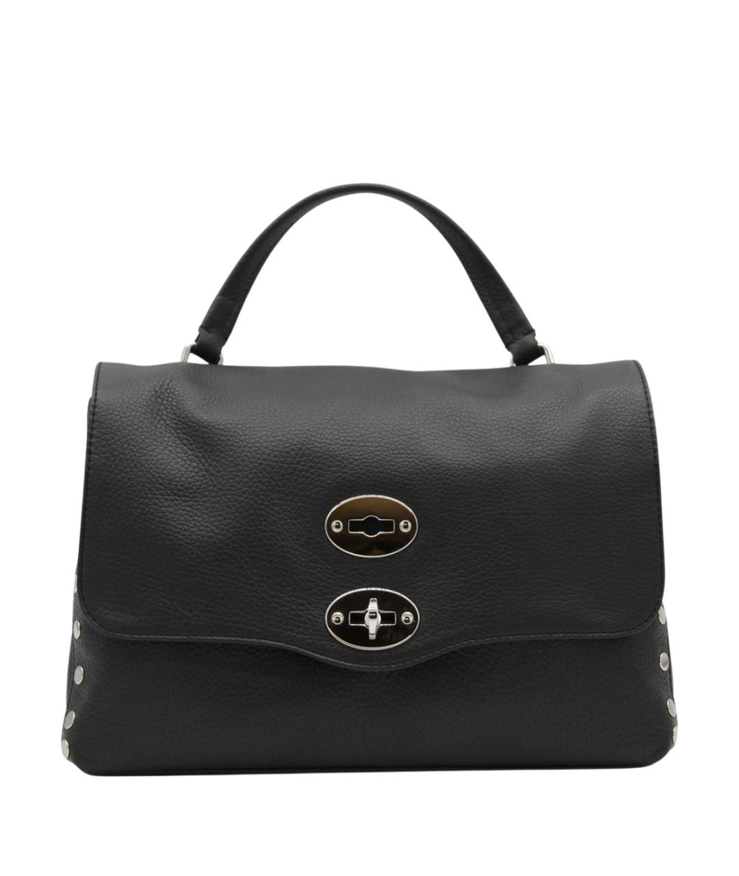 ZANELLATO Черная кожаная сумка с короткими ручками, фото 1