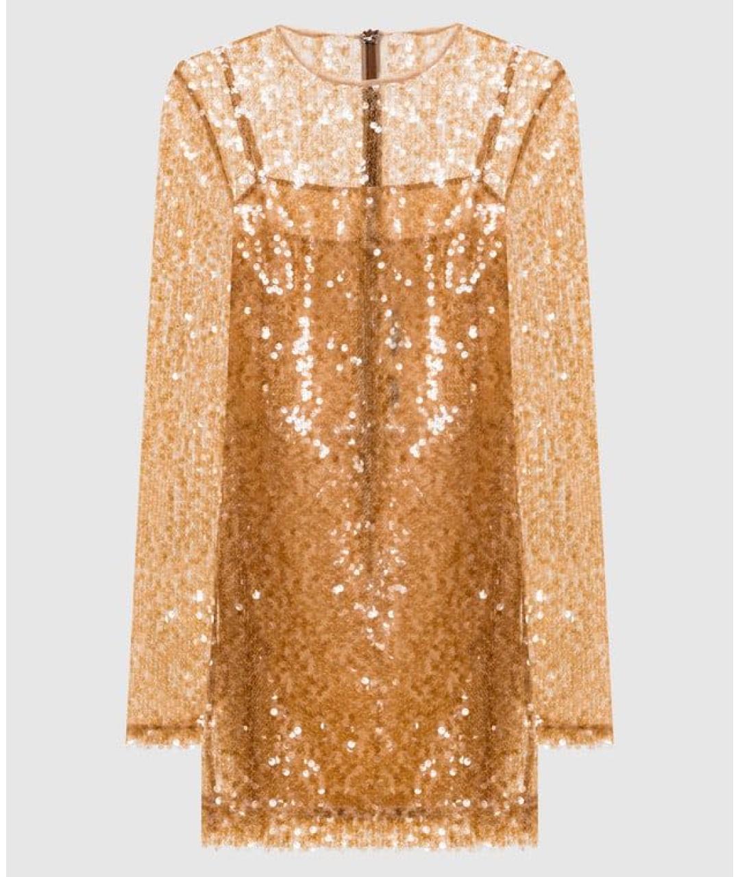 DAVID KOMA Бежевое коктейльное платье, фото 8