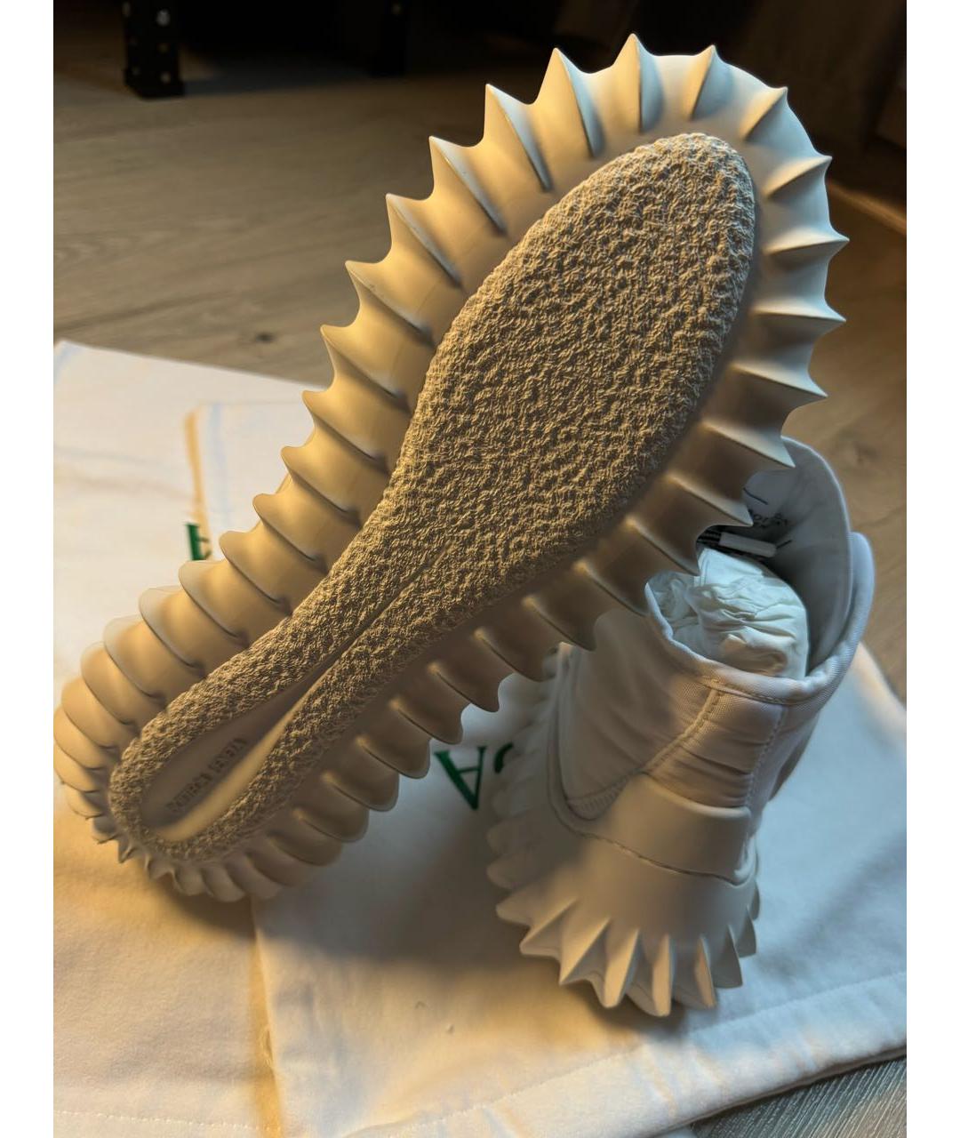 BOTTEGA VENETA Белые синтетические высокие кроссовки / кеды, фото 4